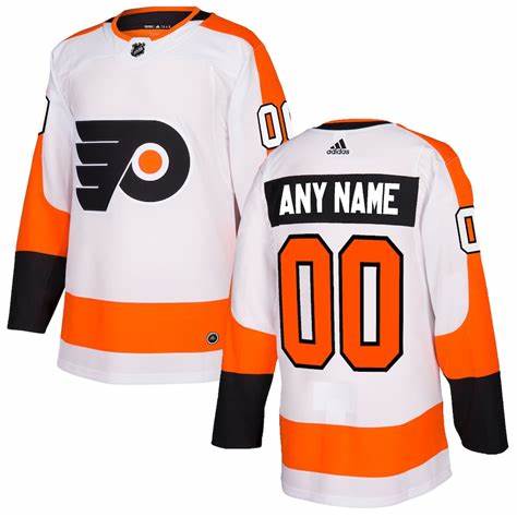 Mens Philadelphia Flyers Custom adidas Away White Authentic Jersey Stitched
