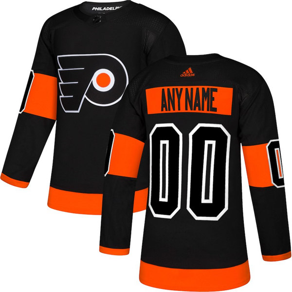 Mens Philadelphia Flyers Custom adidas Black Alternate Jersey Stitched