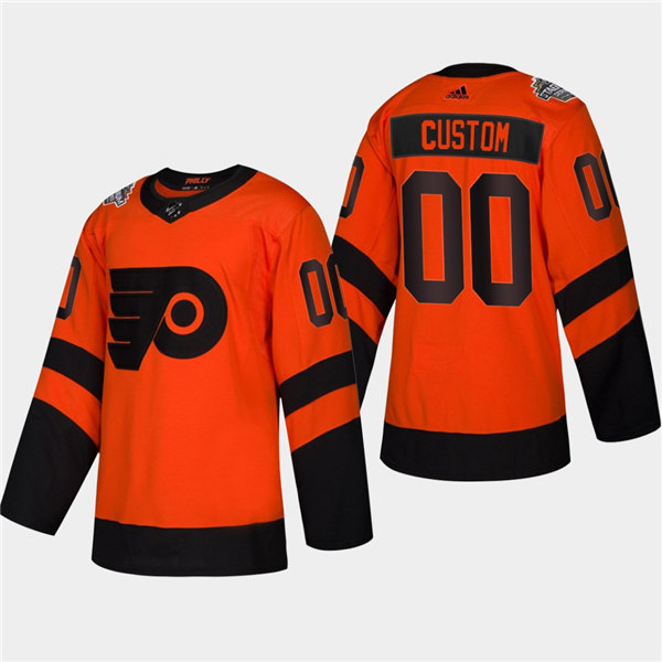 Mens Philadelphia Flyers Custom adidas Orange 2019 NHL Stadium Series Jersey Stitched