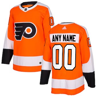 Mens Philadelphia Flyers Custom adidas Orange Authentic Jersey Stitched
