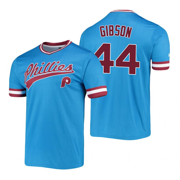 Mens Philadelphia Phillies #44 Kyle Gibson Blue Pullover Cooperstown Collection Jersey