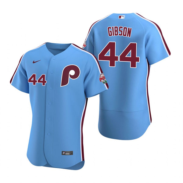 Mens Philadelphia Phillies #44 Kyle Gibson Nike Light Blue Alternate Flexbase Player Jersey