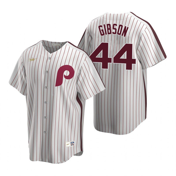 Mens Philadelphia Phillies #44 Kyle Gibson Nike White Pinstripe Cooperstown Collection Jersey