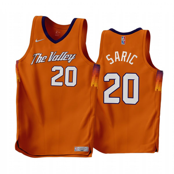 Mens Phoenix Suns #20 Dario Saric 2022-23 Orange Earned Edition Swingman Jersey