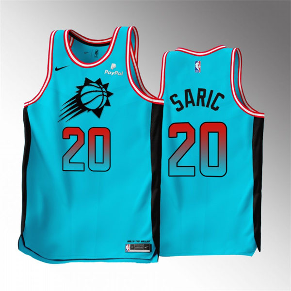 Mens Phoenix Suns #20 Dario Saric Blue 2022-23 City Edition Swingman Jersey