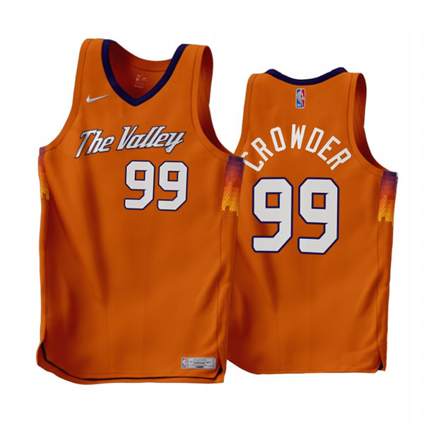 Mens Phoenix Suns #99 Jae Crowder 2022-23 Orange Earned Edition Swingman Jersey