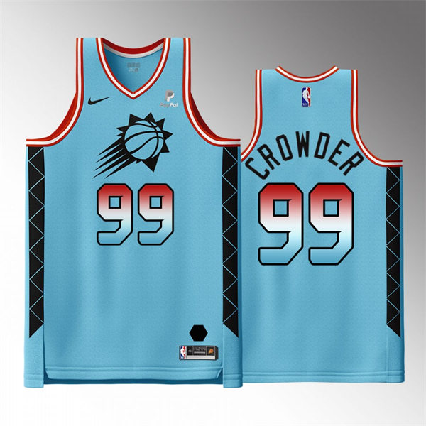Mens Phoenix Suns #99 Jae Crowder Blue 2022-23 City Edition Swingman Jersey