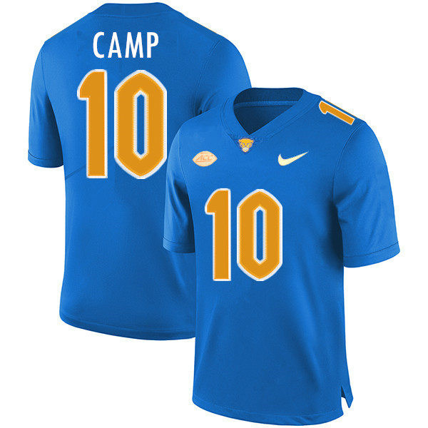 Mens Pittsburgh Panthers #10 Keyshon Camp Nike 2020 Royal College Football Game Jersey