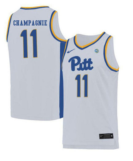 Mens Pittsburgh Panthers #11 Justin Champagnie Nike 2019 White College Basketball Game Jersey