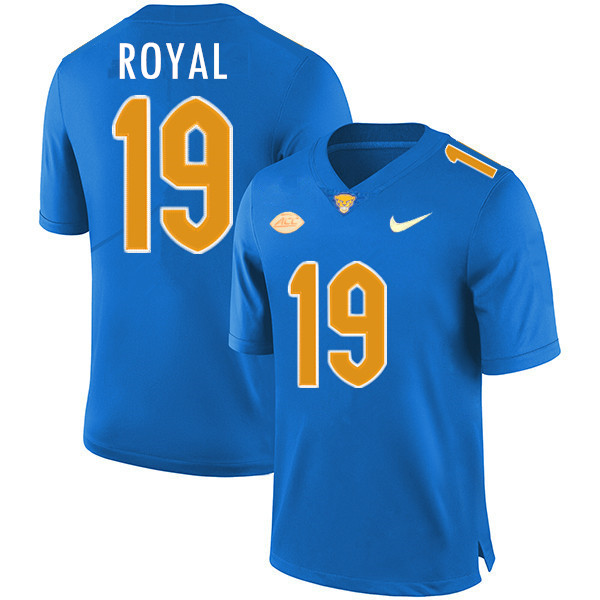 Mens Pittsburgh Panthers #19 Jahvante Royal Nike 2020 Royal College Football Game Jersey
