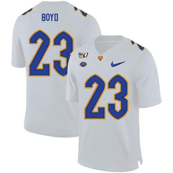 Mens Pittsburgh Panthers #23 Tyler Boyd Nike 2020 White College Football Game Jersey