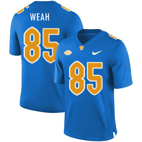 Mens Pittsburgh Panthers #85 ester Weah Nike 2020 Royal College Football Game Jersey