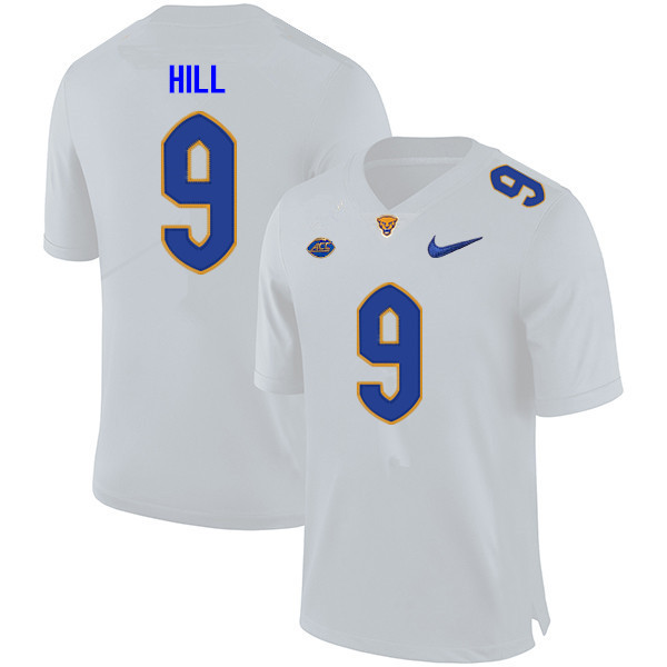 Mens Pittsburgh Panthers #9 Brandon Hill Nike 2020 White College Football Game Jersey