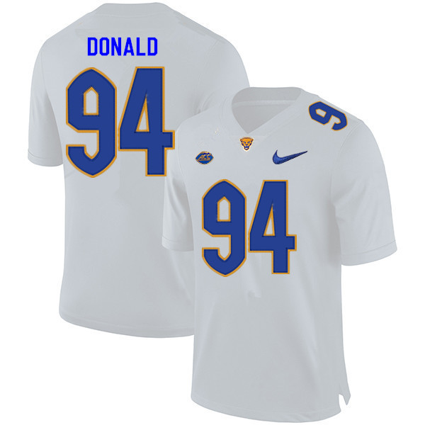 Mens Pittsburgh Panthers #94 Elliot Donald Nike 2020 White College Football Game Jersey