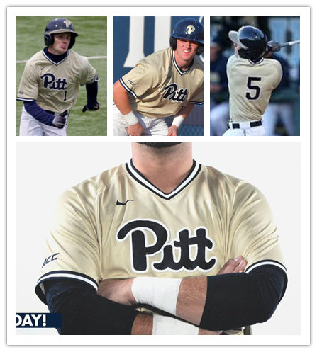 Mens Pittsburgh Panthers Custom Joseph Harvey Kevan Smith Chris Gomez Connor Perry Jordan McCrum Nike Yellow Pullo