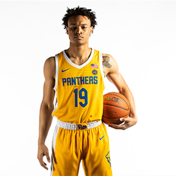Mens Pittsburgh Panthers Custom Nike Yellow Panthers College Basketball Game Jersey