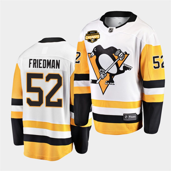 Mens Pittsburgh Penguins #52 Mark Friedman adidas Away White Player Jersey Stitched