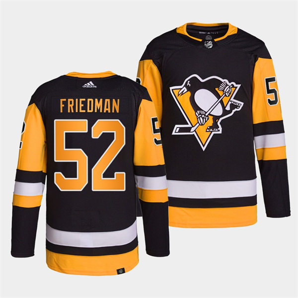 Mens Pittsburgh Penguins #52 Mark Friedman adidas Home Black Player Jersey Stitched