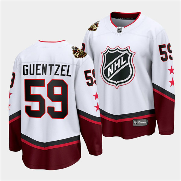 Mens Pittsburgh Penguins #59 Jake Guentzel 2022 NHL All-Star White Eastern Conference Jersey Stitched
