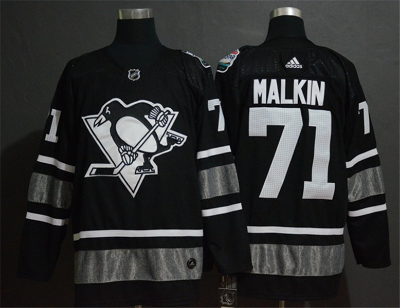 Mens Pittsburgh Penguins #71 Evgeni Malkin adidas Black 2019 NHL All-Star Game Jersey Stitched