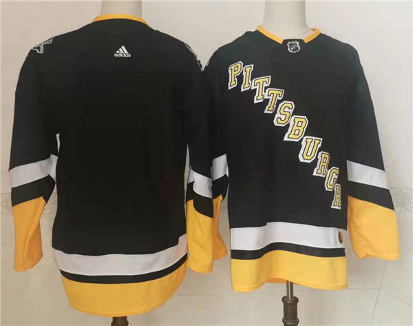 Mens Pittsburgh Penguins Blank adidas 2021-22 Black Alternate Throwback Team Jersey Stitched