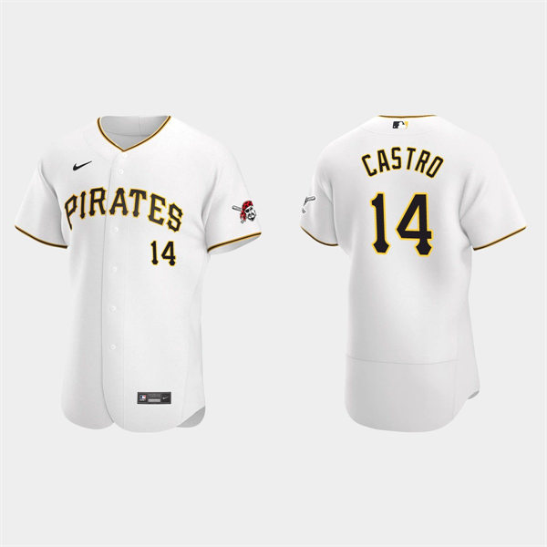 Mens Pittsburgh Pirates #14 Rodolfo Castro Nike White Home FlexBase Player Jersey