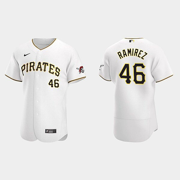 Mens Pittsburgh Pirates #46 Yohan Ramirez Nike White Home FlexBase Player Jersey