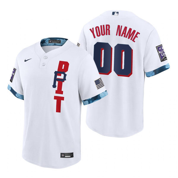 Mens Pittsburgh Pirates Custom Phillip Evans Jacob Stallings Gregory Polanco Nike White 2021 MLB All-Star Game Jersey