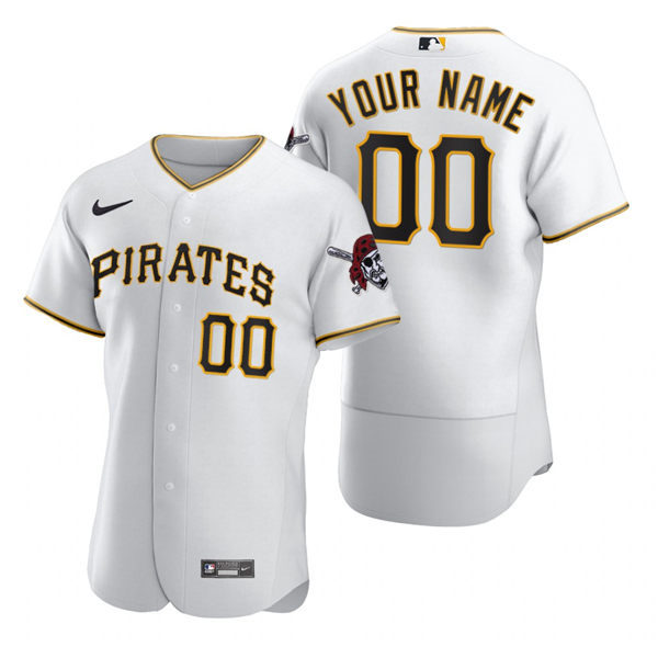 Mens Pittsburgh Pirates Custom Roansy Contreras Adam LaRoche Nike White Home FlexBase Jersey
