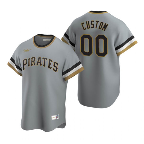 Mens Pittsburgh Pirates Custom Roberto Clemente Willie Stargell Dave Parker Nike Gray Pullover Cooperstown Collection