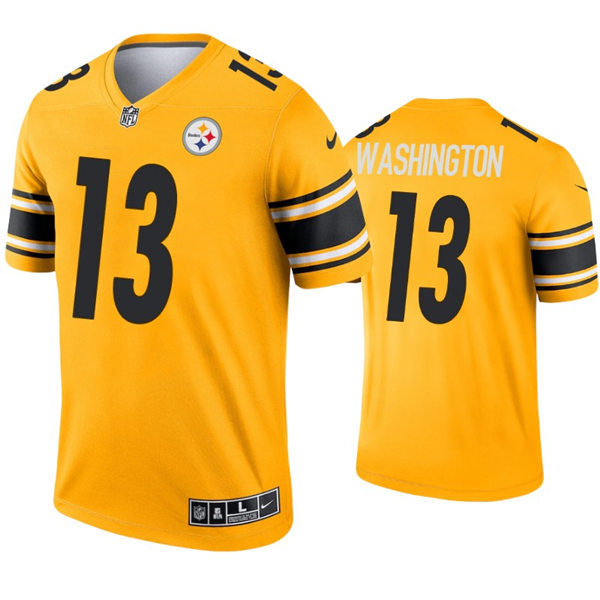 Mens Pittsburgh Steelers #13 James Washington Nike Gold Inverted Vapor Limited Jersey