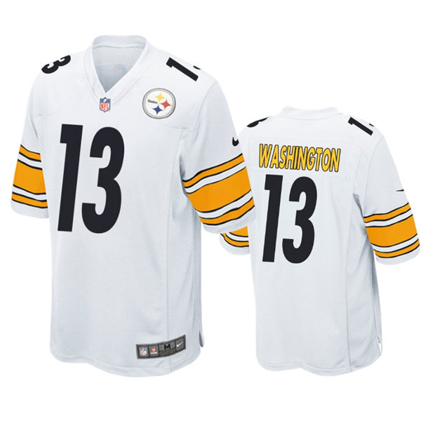 Mens Pittsburgh Steelers #13 James Washington Nike White Vapor Limited Jersey