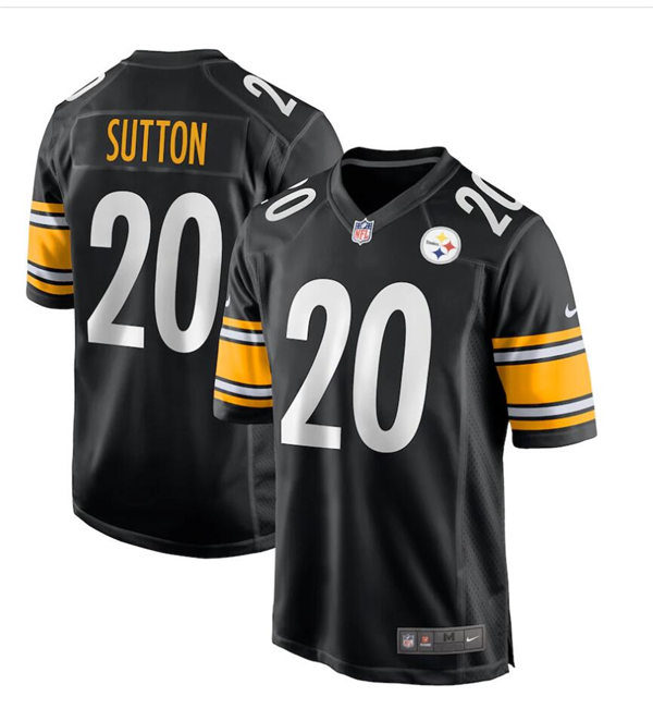 Mens Pittsburgh Steelers #20 Cameron Sutton Nike Black Vapor Limited Jersey