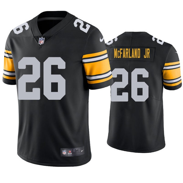 Mens Pittsburgh Steelers #26 Anthony McFarland Jr. Nike Black Vapor Limited Jersey