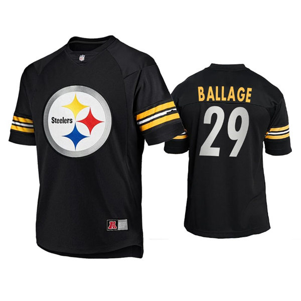 Mens Pittsburgh Steelers #29 Kalen Ballage Nike 2021 Black Team Logo Icon Jersey