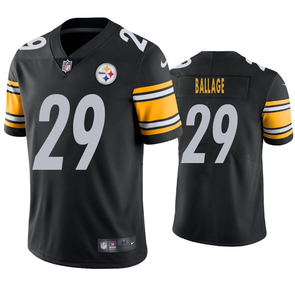 Mens Pittsburgh Steelers #29 Kalen Ballage Nike Black Vapor Limited Jersey