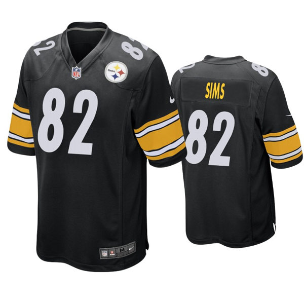 Mens Pittsburgh Steelers #82 Steven Sims Nike Black Vapor Limited Jersey