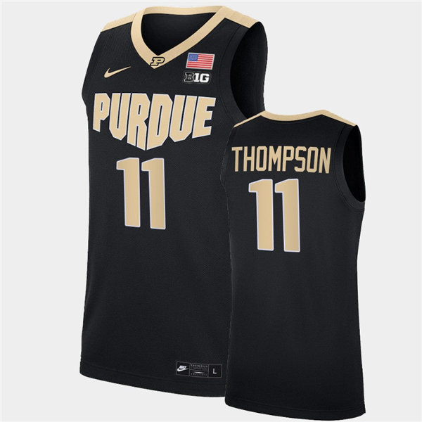 Mens Purdue Boilermakers #11 Isaiah Thompson Nike Black College Game Basketball Jersey