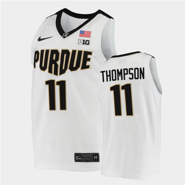 Mens Purdue Boilermakers #11 Isaiah Thompson Nike White College Game Basketball Jersey