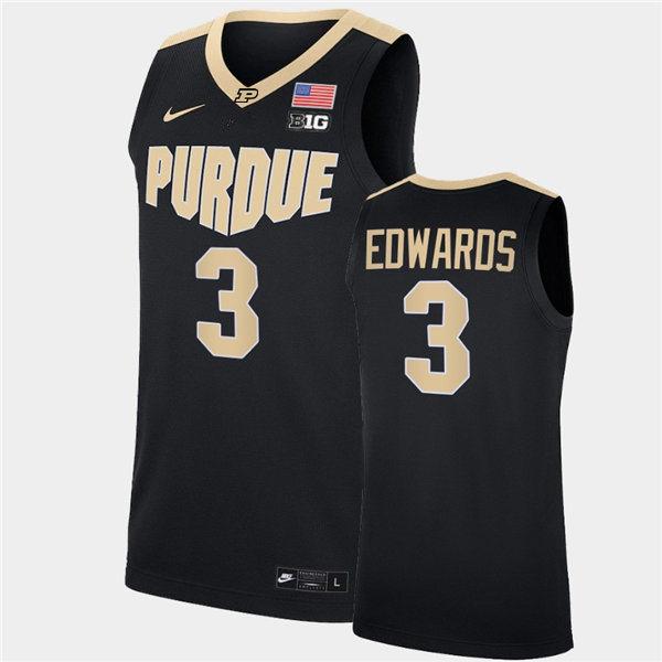Mens Purdue Boilermakers #3 Carsen Edwards Nike Black College Game Basketball Jersey