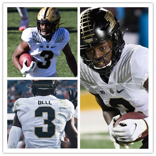 Mens Purdue Boilermakers #3 David Bell Nike White College Football Game Jersey