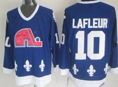 Mens Quebec Nordiques #10 Guy Lafleur Navy CCM Throwback Jersey Stitched