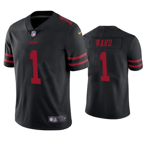 Mens San Francisco 49ers #1 Jimmie Ward Nike Black Alternate Vapor Limited Player Jersey