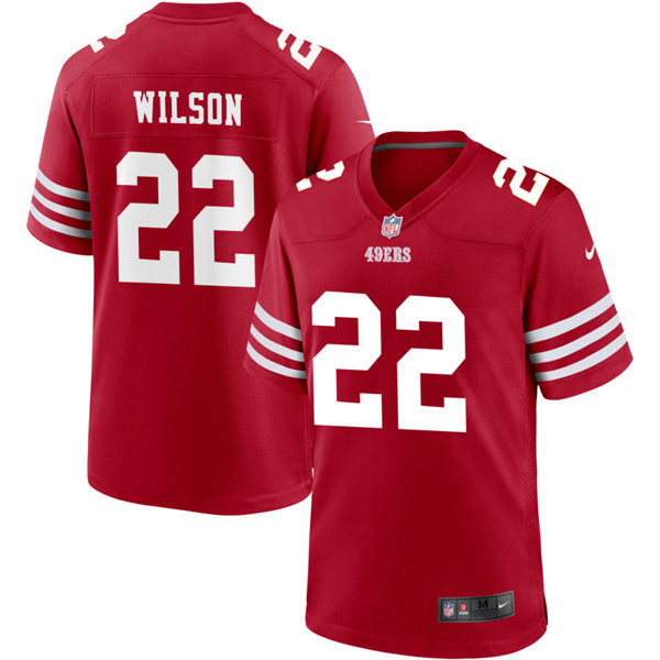 Mens San Francisco 49ers #22 Jeff Wilson Nike Scarlet Alternate Legend Vapor Limited Jersey