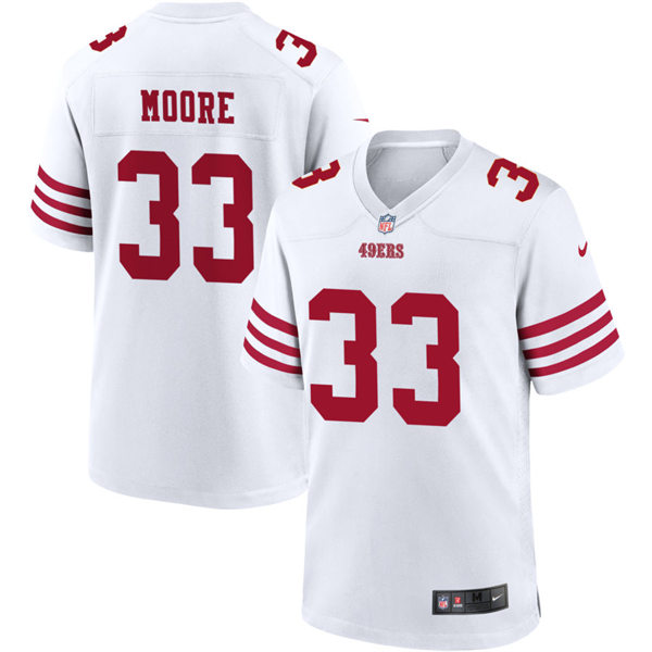 Mens San Francisco 49ers #33 Tarvarius Moore Nike White Alternate Legend Vapor Limited Jersey