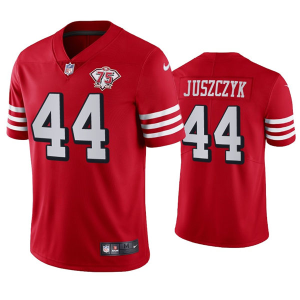 Mens San Francisco 49ers #44 Kyle Juszczyk Nike Scarlet Retro 1994 75th Anniversary Throwback Classic Limited Jersey