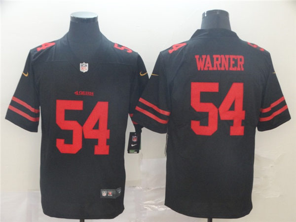 Mens San Francisco 49ers #54 Fred Warner Nike Black Alternate Vapor Limited Player Jersey