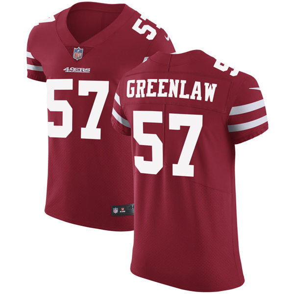 Mens San Francisco 49ers #57 Dre Greenlaw Nike Scarlet Team Color Vapor Untouchable Limited Player Jersey