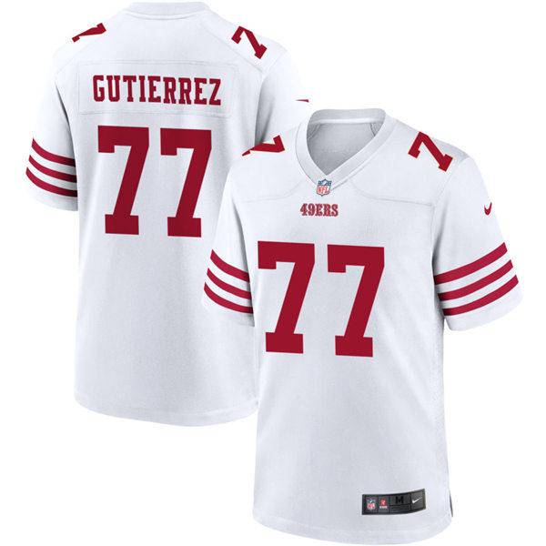 Mens San Francisco 49ers #77 Alfredo Gutierrez Nike White Alternate Legend Vapor Limited Jersey