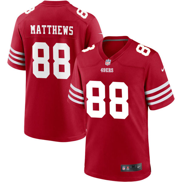 Mens San Francisco 49ers #88 Jordan Matthews Nike Scarlet Alternate Legend Vapor Limited Jersey